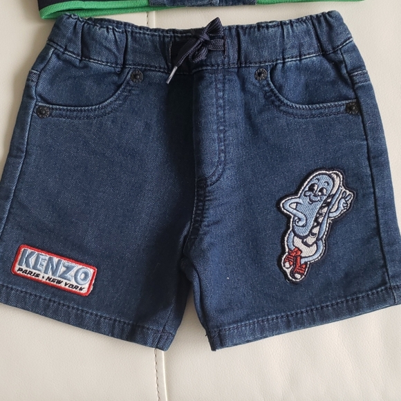 Kids 2 toddler Kenzo denim set short jacket - Picture 2 of 7